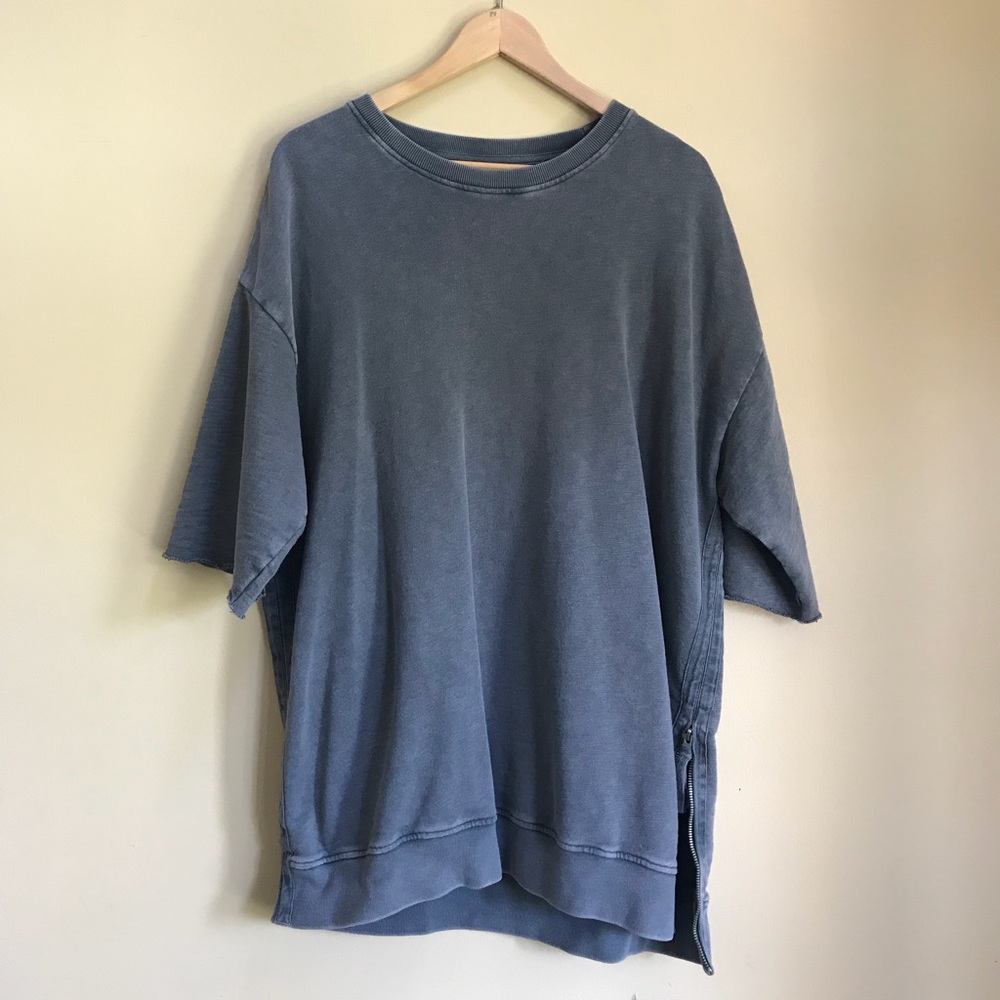 ALLSAINTS short sleeve sweatshirt with side zip